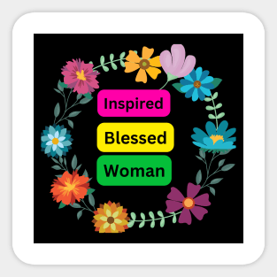 Inspired Blessed Woman: Inspirational Tees & Gifts for Women Sticker